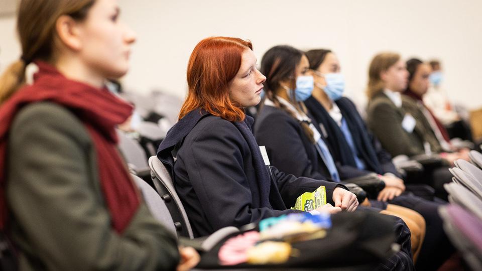 Young female students at Young Leaders of the West Youth Forum.