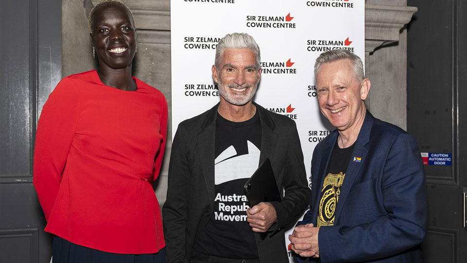 Nyadol Nyuon OAM, Craig Foster AM, Adam Shoemaker