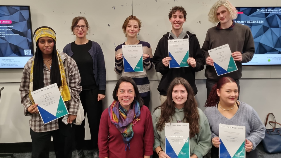 Eight participants at the Summer Gap program