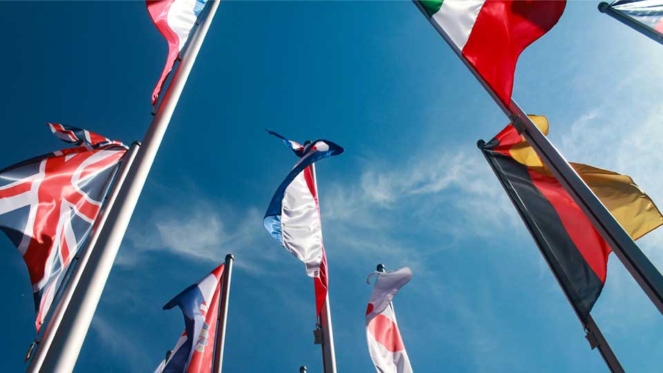Abstract image of nation flags