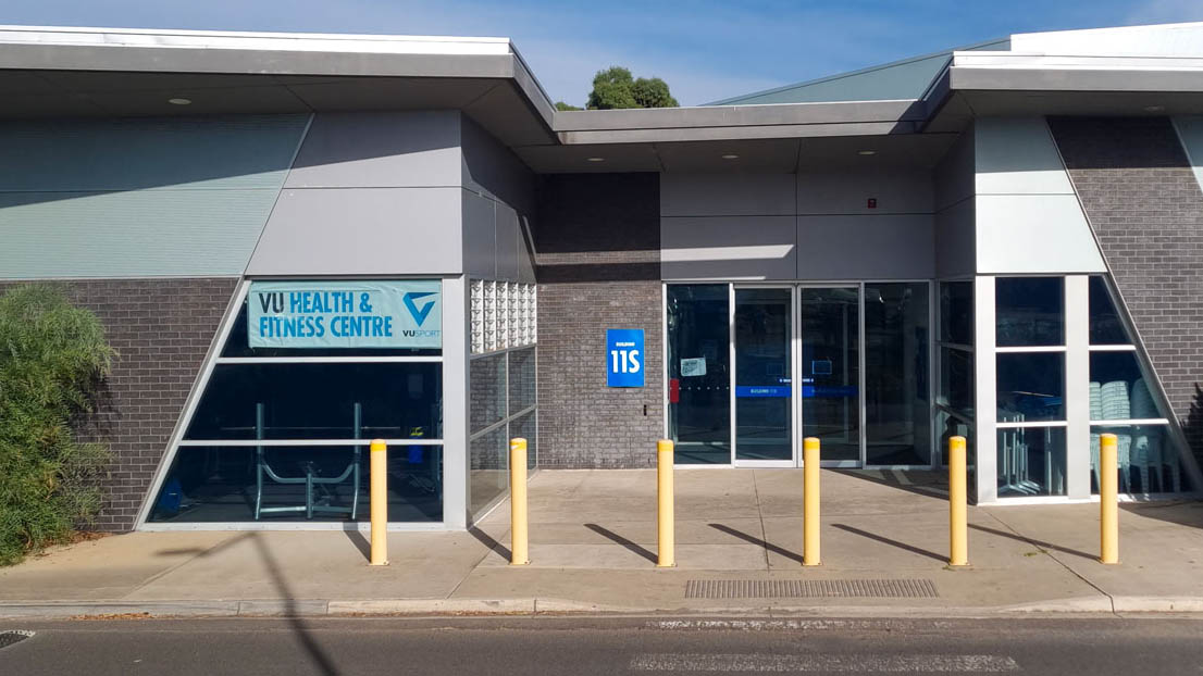 The front entrance of the St Albans Health and Fitness Centre (Building 11S)