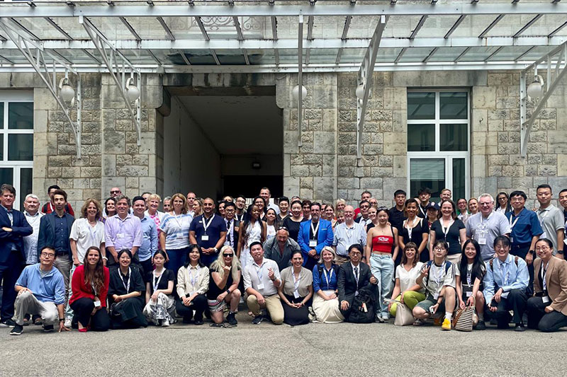 Conference attendees at the ICOS Olympic Conference is Besancon, France.