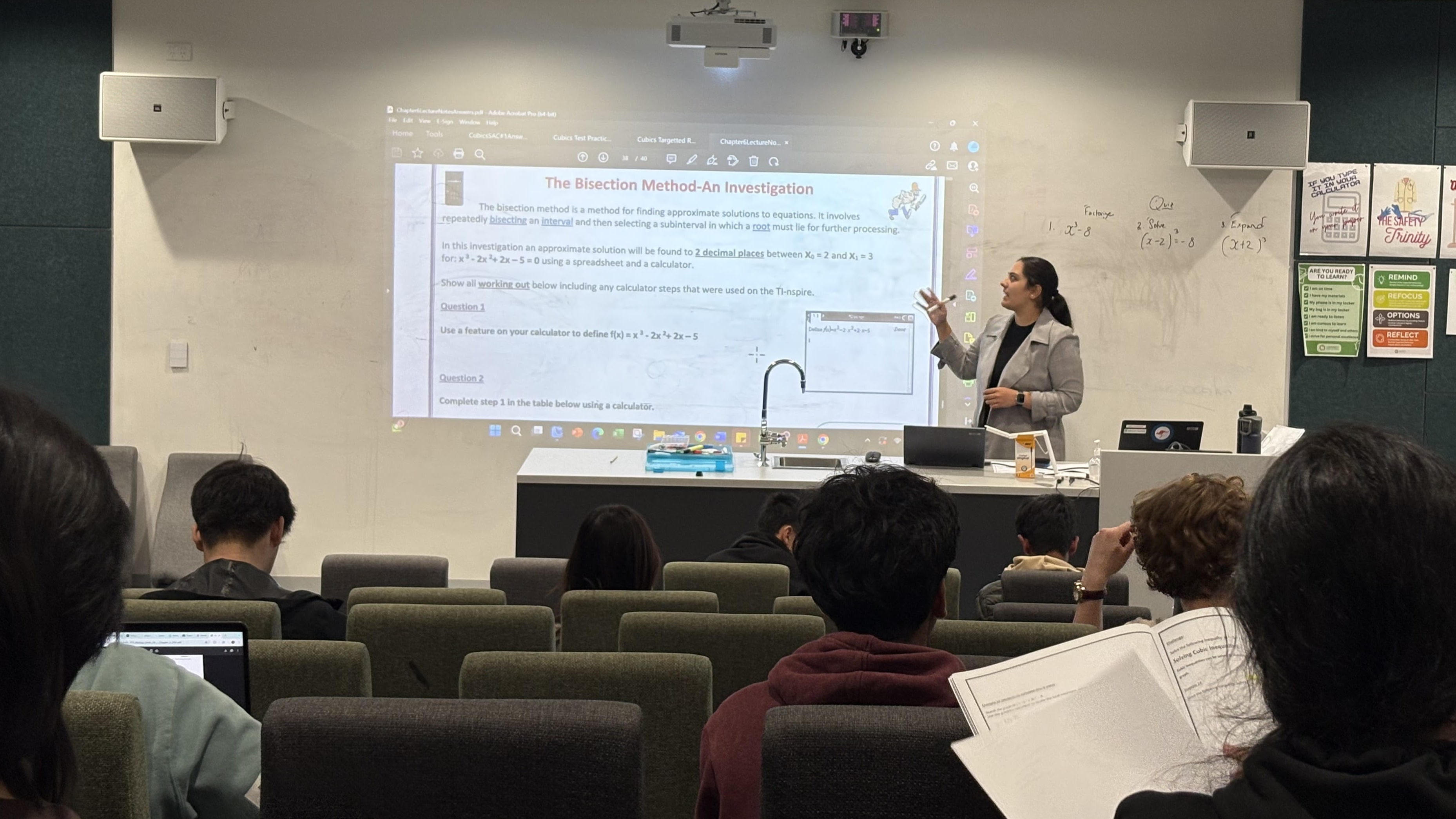 Devika Chaudary teaching a class