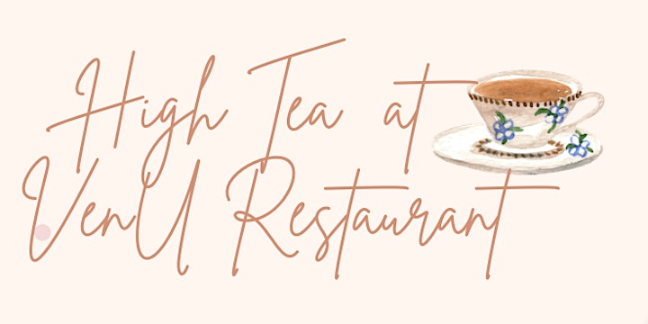 Cartoon floral teacup: High Tea at VenU Restaurant