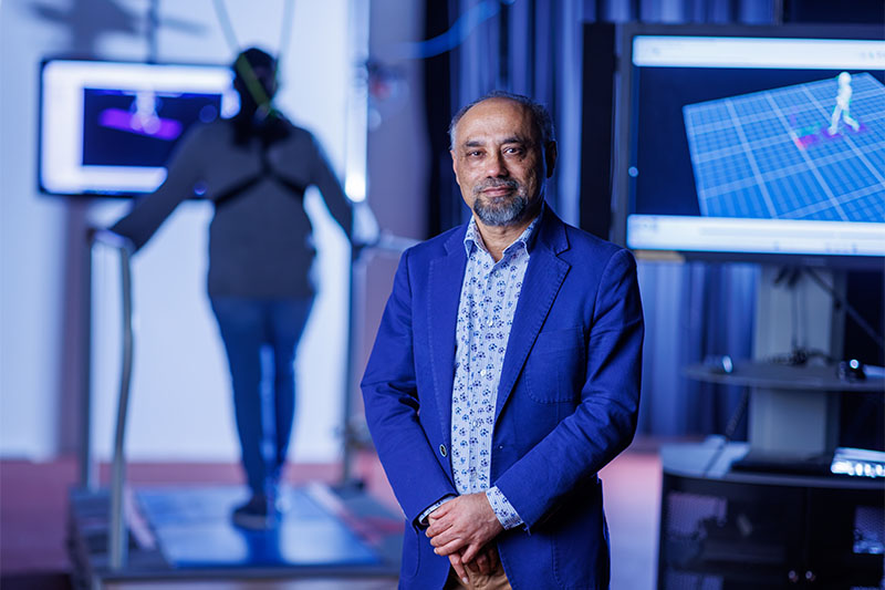 Professor Rezaul Begg at a research facility at Victoria University