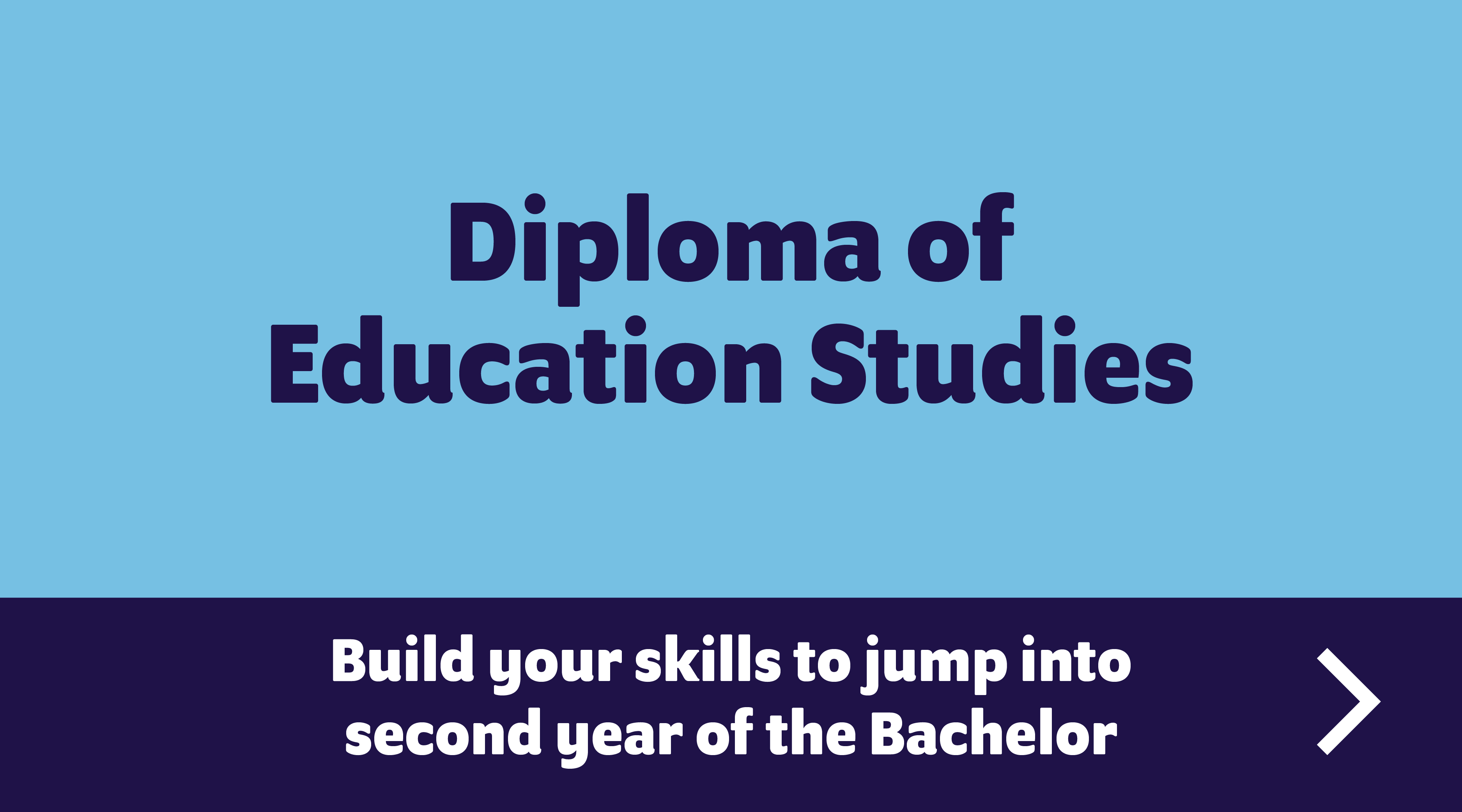 Tile showing pathway from Diploma of Education Studies