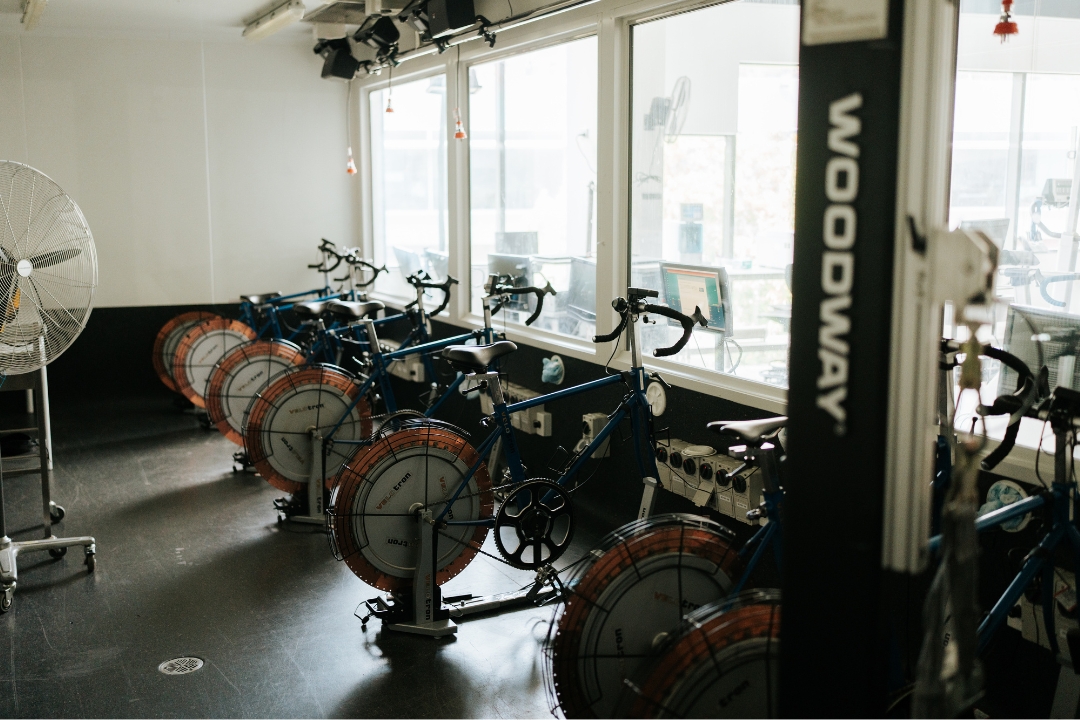 Stationary bikes in the environmental chamber
