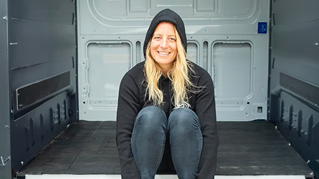 Rachael Parker sitting outside smiling