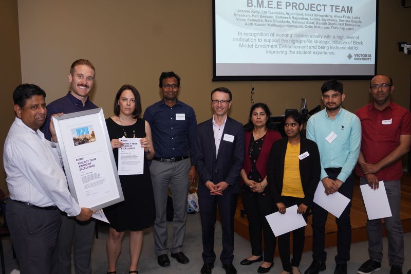 Project team with their awards