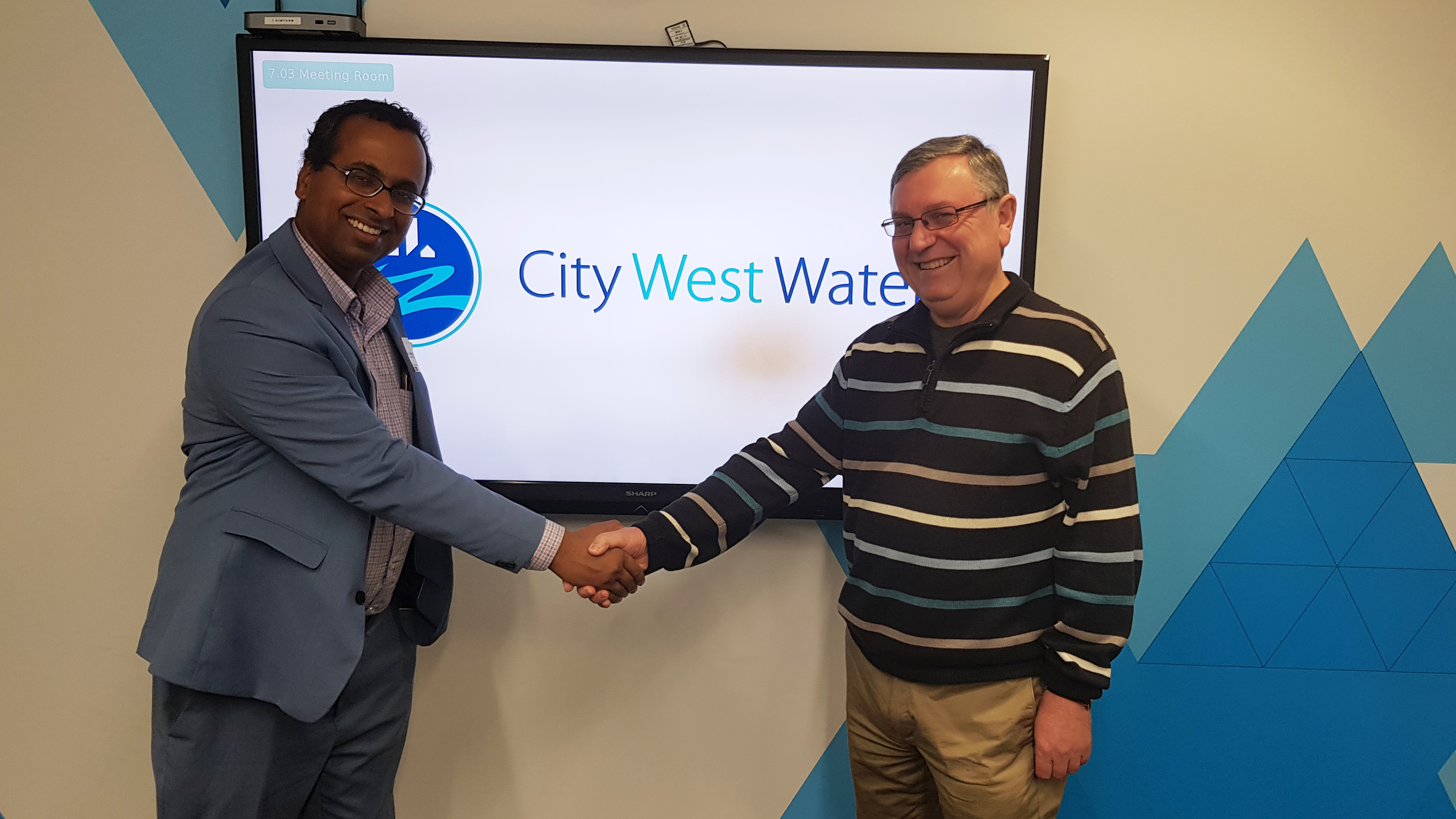 Dr Nitin Muttil and CWW's Chris Arabatzoudis