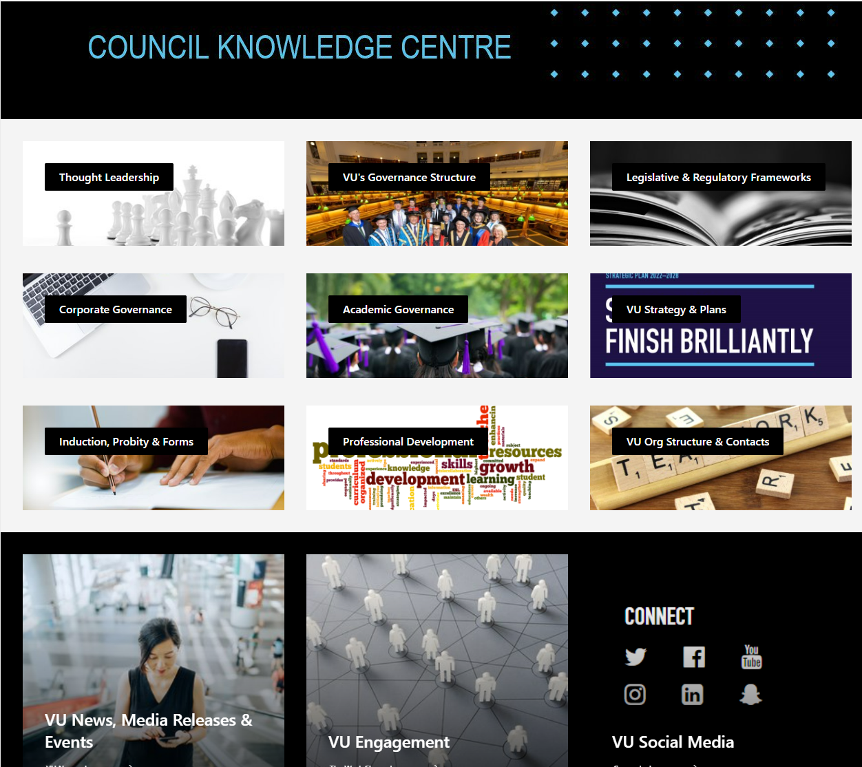Screenshot of Knowledge Centre