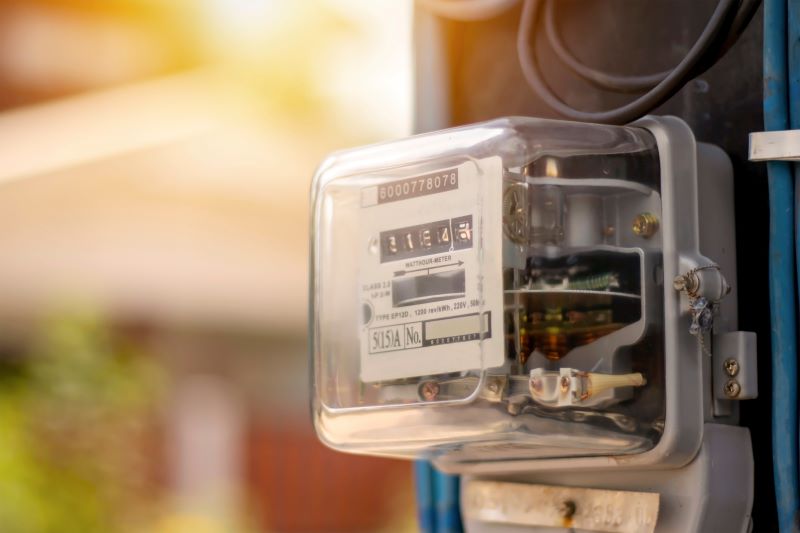  Electricity meter on pole