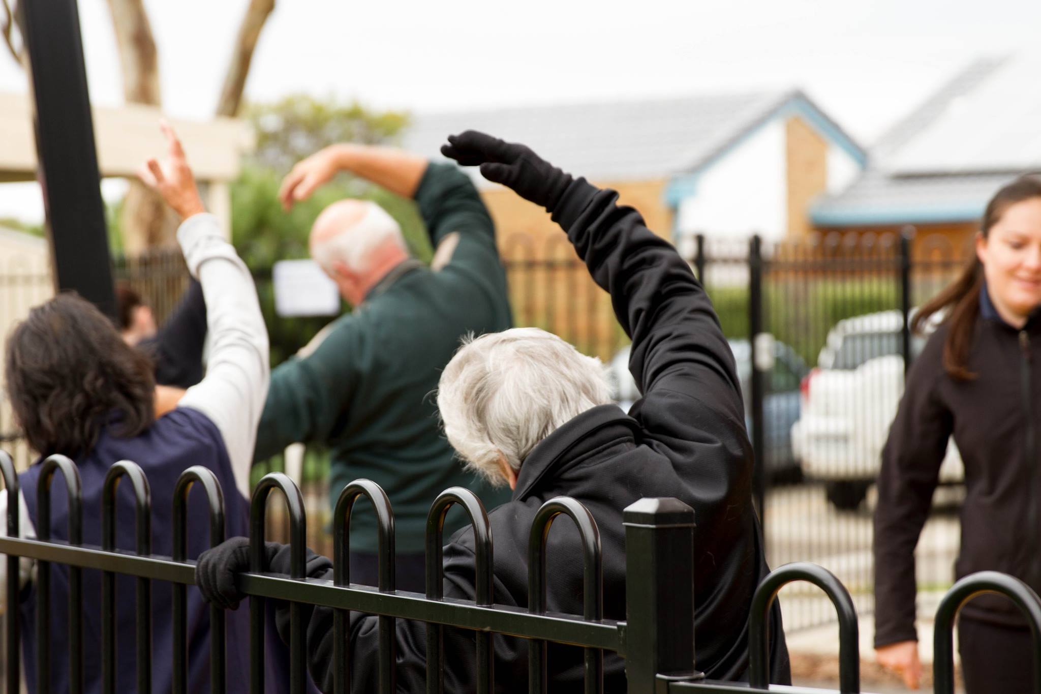 Exercise parks just for seniors help elderly swap slippers for sneakers