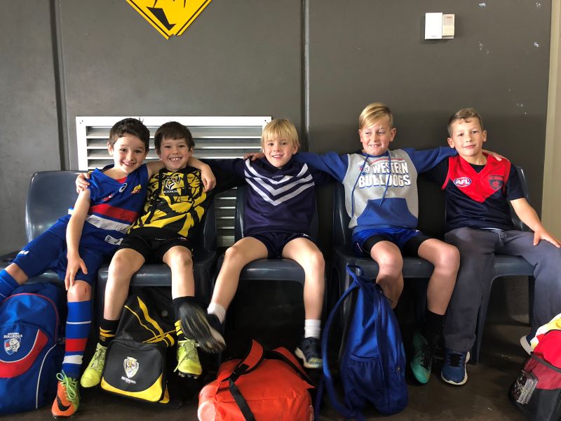 boys in holiday sport program