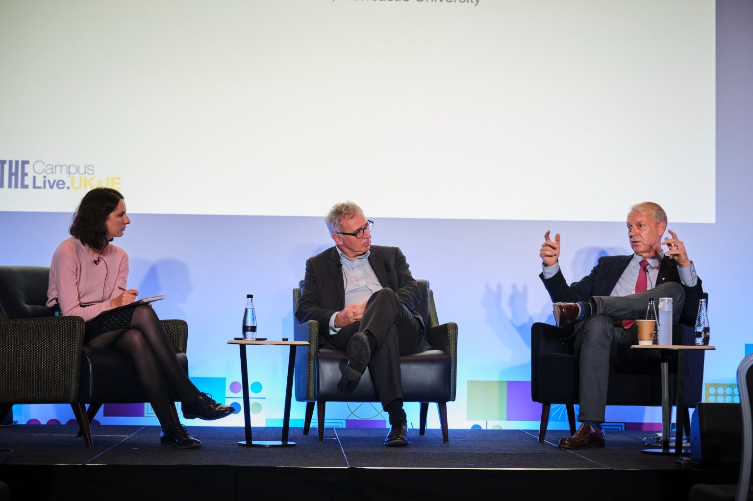 Panel members in discussion at the Times Higher Education Campus Live conference.