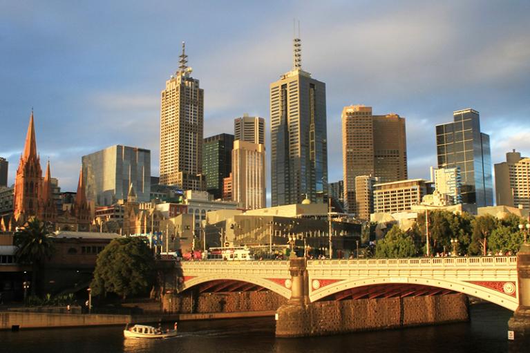 Melbourne's skyline during the day