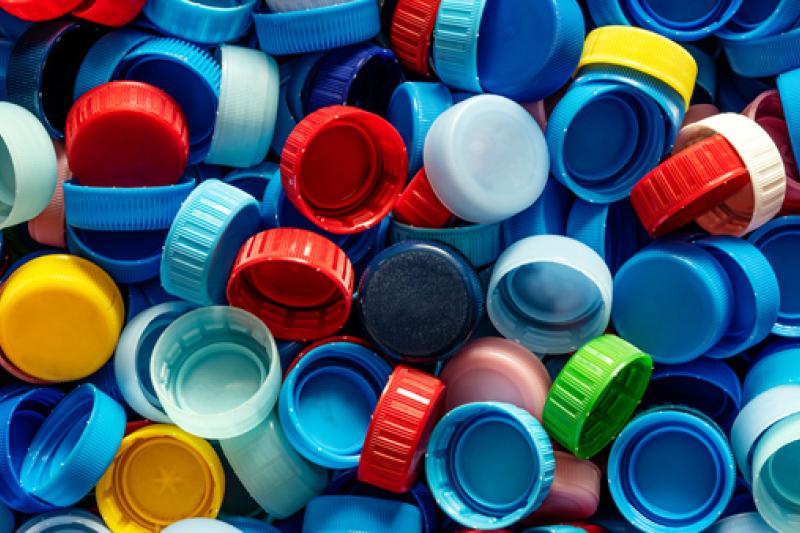 Photo of plastic bottle tops