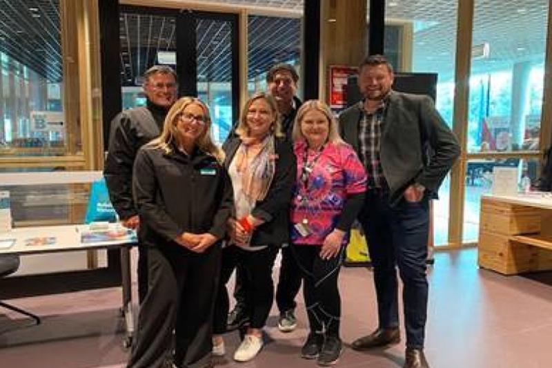 L-R: Alex Traynor, Kylie Bell, Catherine Oldham, John Graves, Kristie Dawe, David Turnbull
