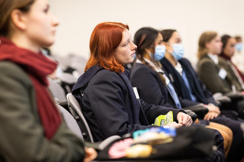 Young female students at Young Leaders of the West Youth Forum.