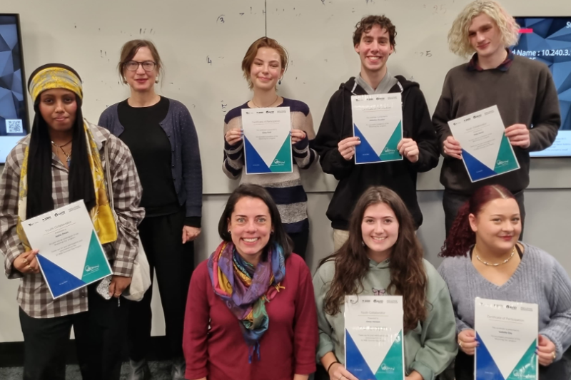 Eight participants at the Summer Gap program
