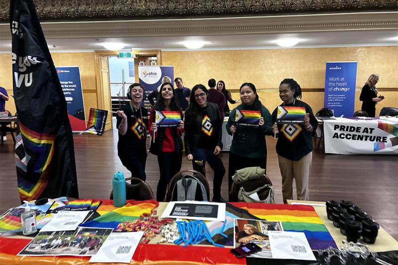 VU representatives at the 2024 Transgender Victoria Job Fair.