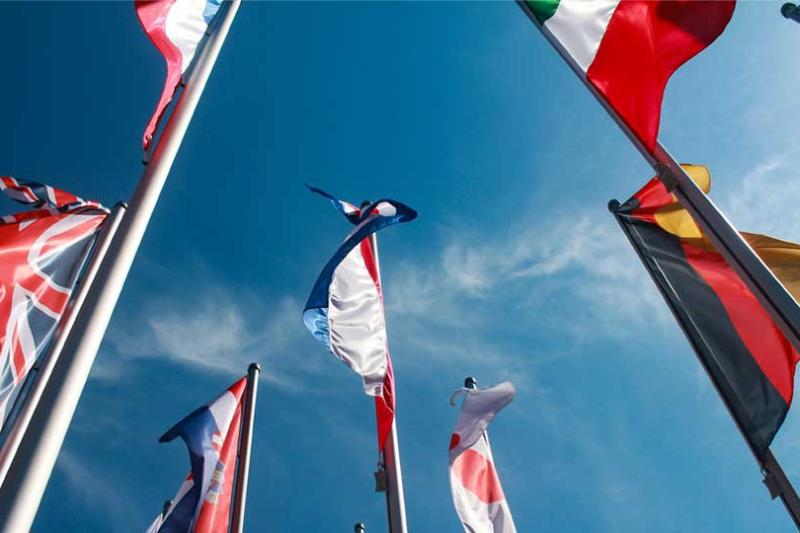 Abstract image of nation flags