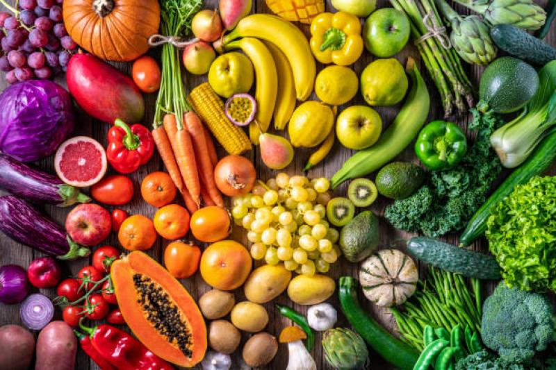 a rainbow of fruit and vegetables