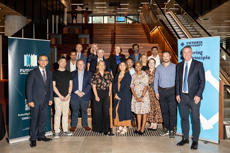 Group of people at VU and Futurity partnership launch