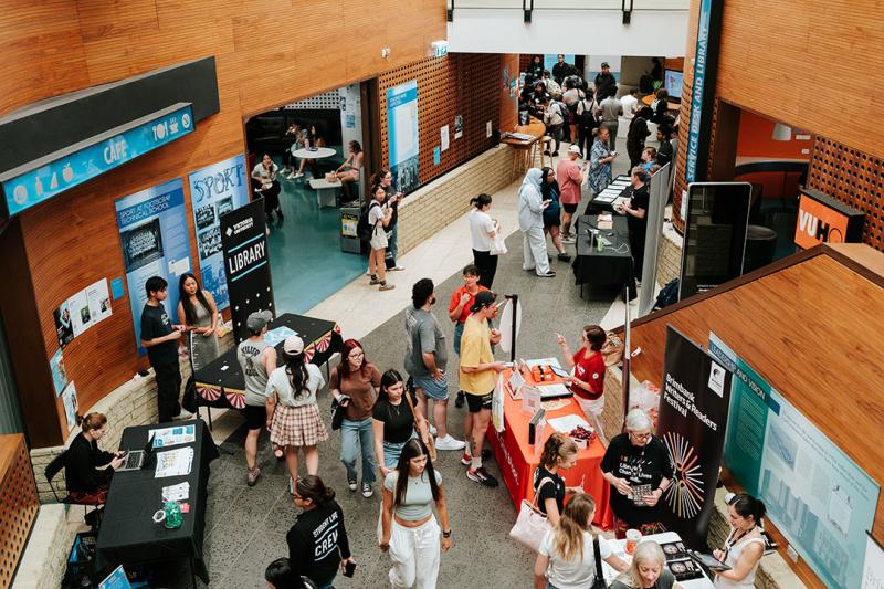 Students attend O-Fest at Footscray Nicholson campus.