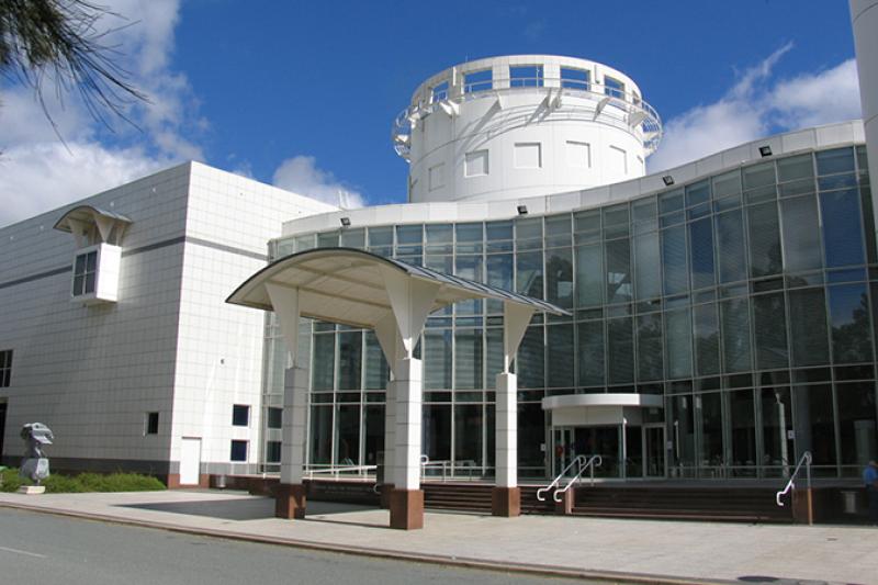 Modern white and glass building