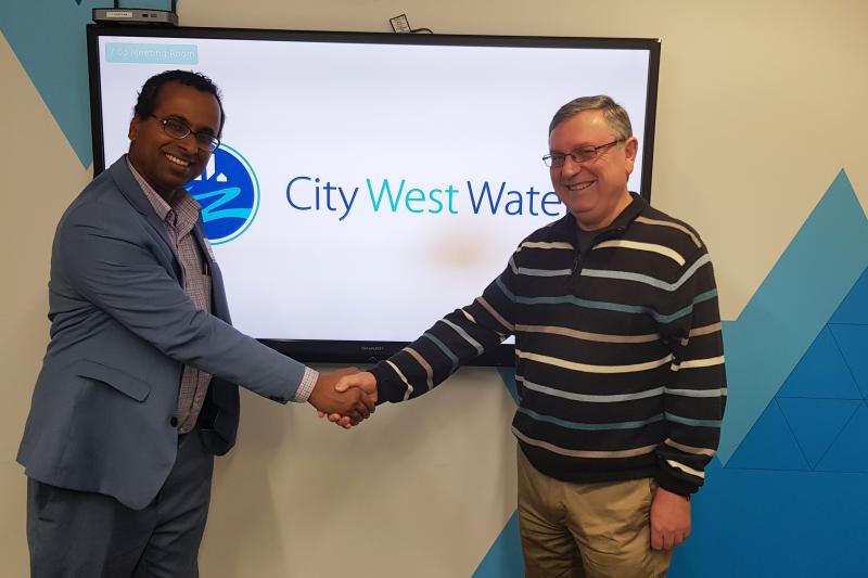 Dr Nitin Muttil and CWW's Chris Arabatzoudis