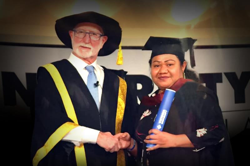  Clera Sam at her Graduation Ceremony