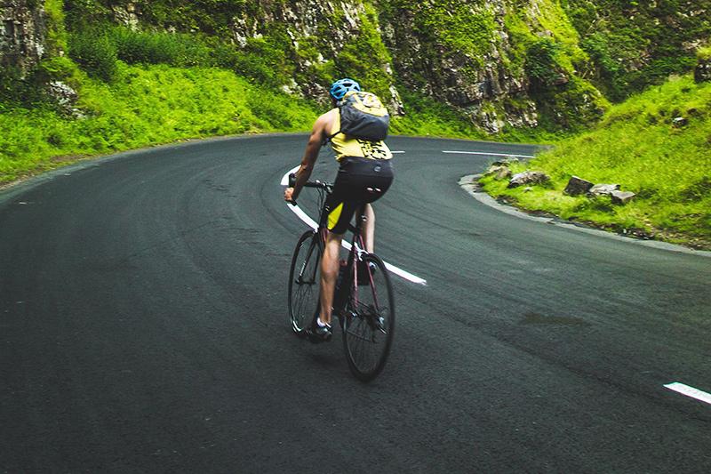 Cyclist on the road