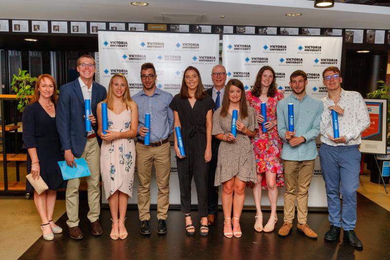 VU student awardees at 2019 VU Sport Awards 