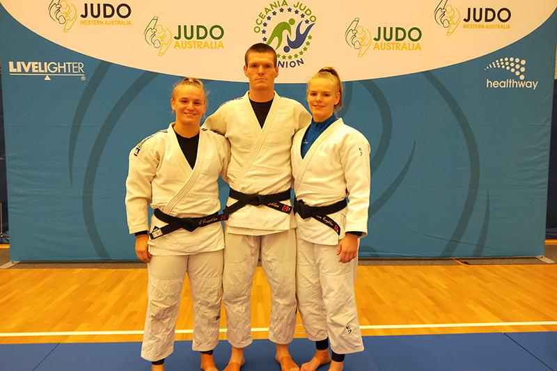Elite athletes in Judo, the Coughlans, in uniform
