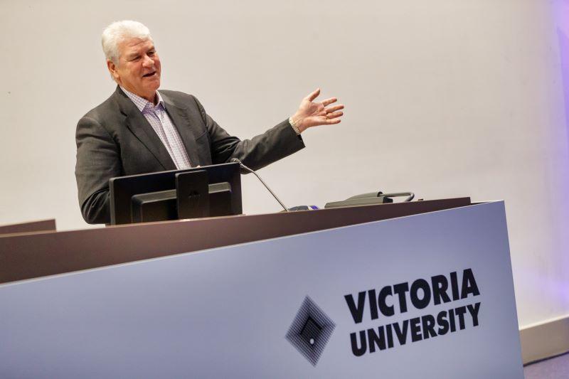  Portrait of Professor Peter Noonan at Podium