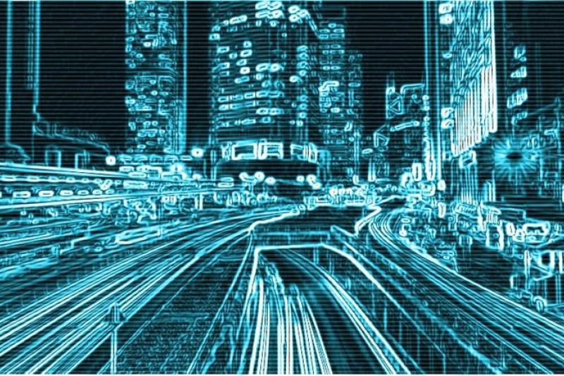  Stylised image of a modern city