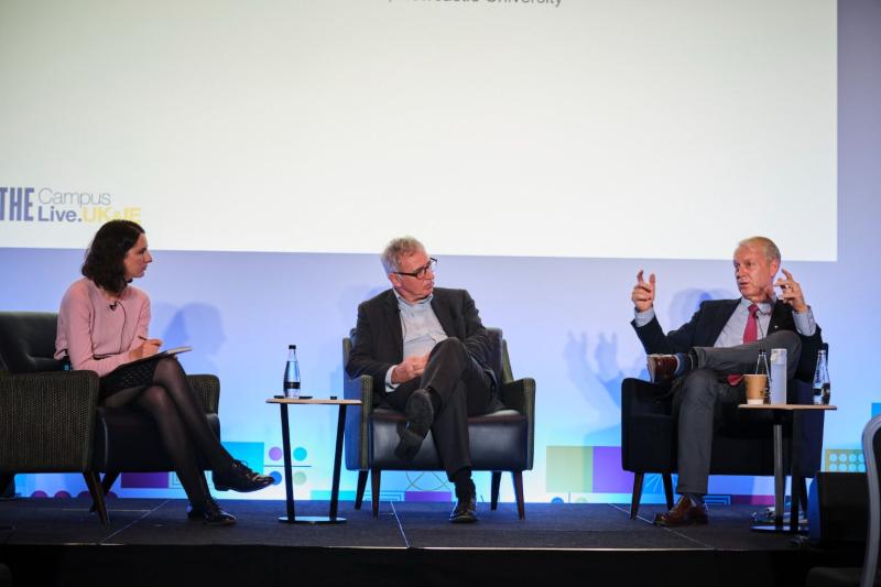 Panel members in discussion at the Times Higher Education Campus Live conference.