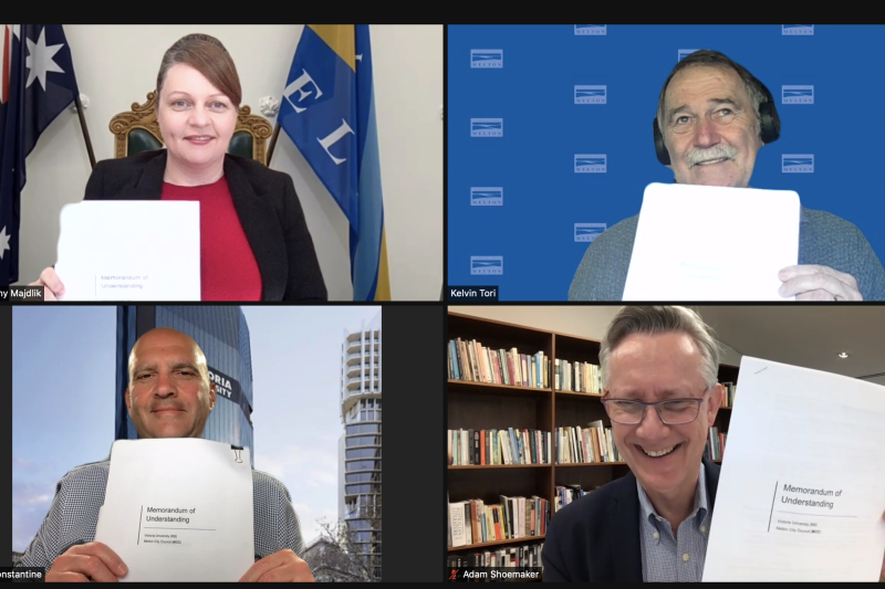  VU and Melton City Council MOU signing event