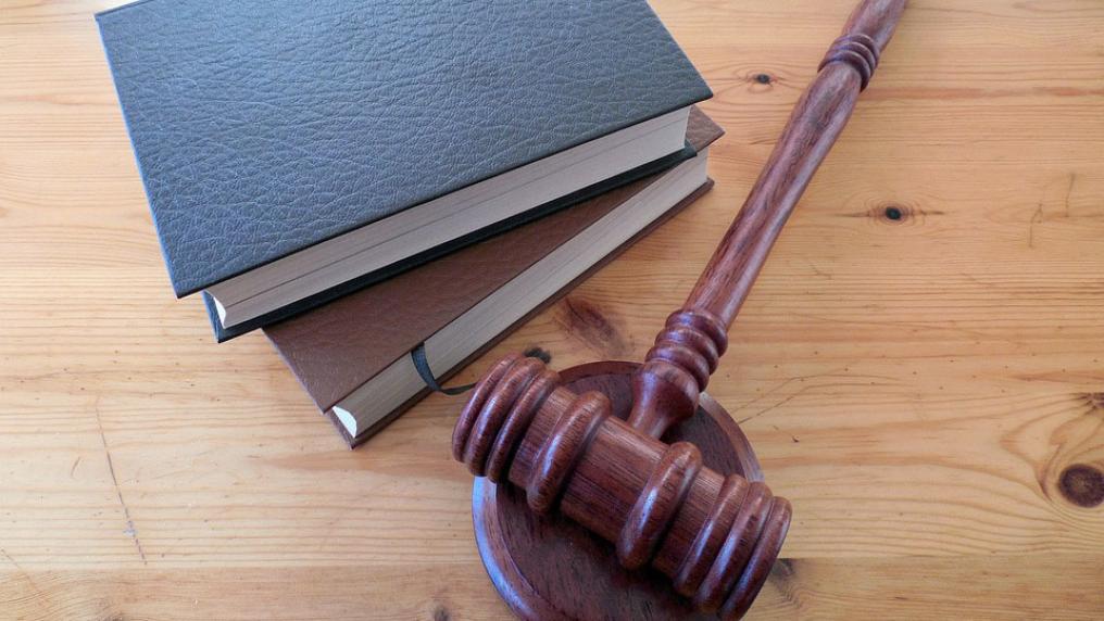 Books and gavel on a desk