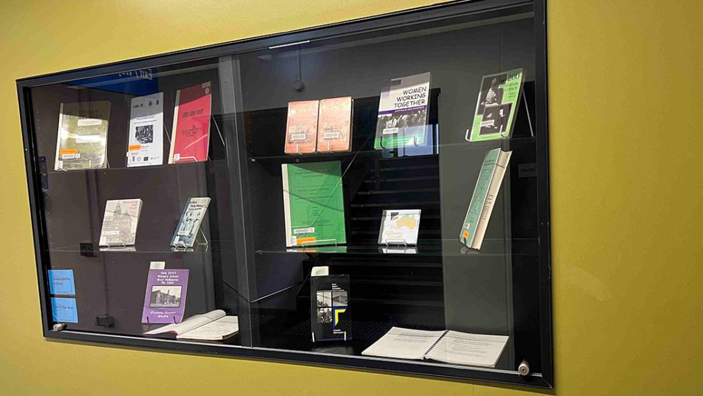 Display cabinet of Special Collections exhibition