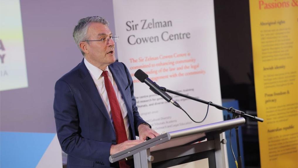 Attorney-General Mark Dreyfus KC MP speaking at the Sir Zelman Cowen Centre