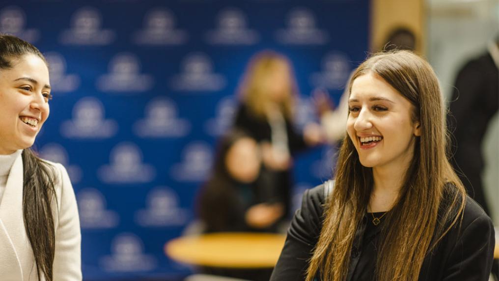 L-R: VU law students, Suheda Oztas and Rokhsar Zamani