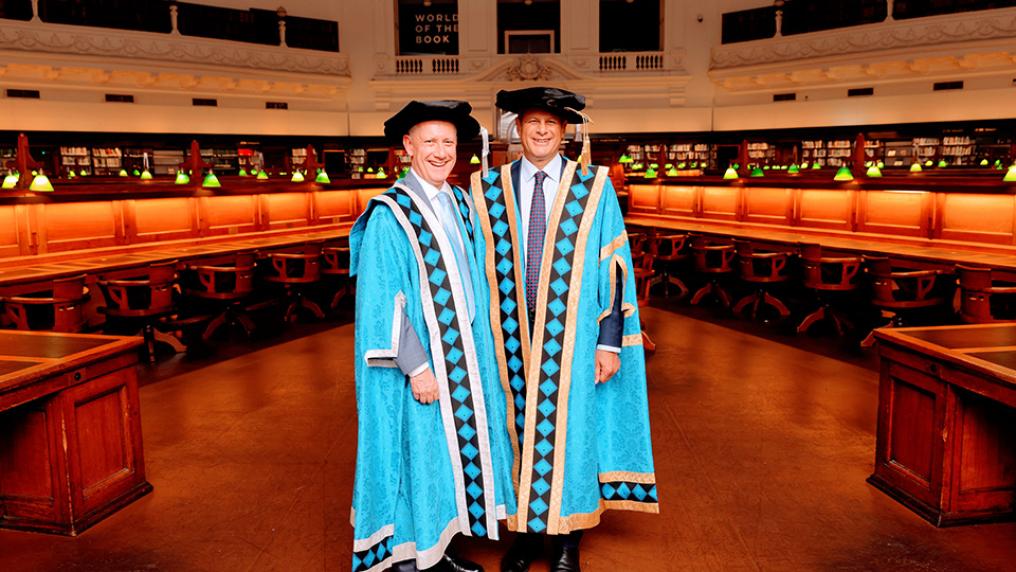 Vice-Chancellor Adam Shoemaker with The Hon Steve Bracks