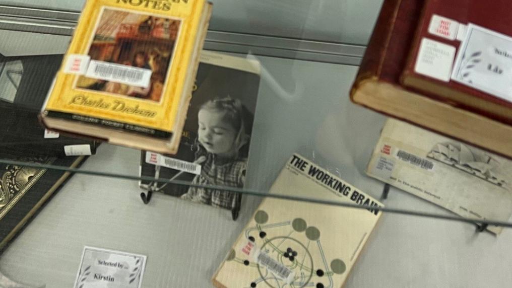 Display of books selected by library staff