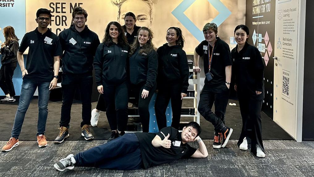 VU Future Students team members at a careers expo