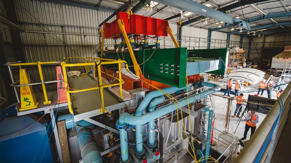 Inside the Victoria University Fire Research Group (VUFRG) facility.