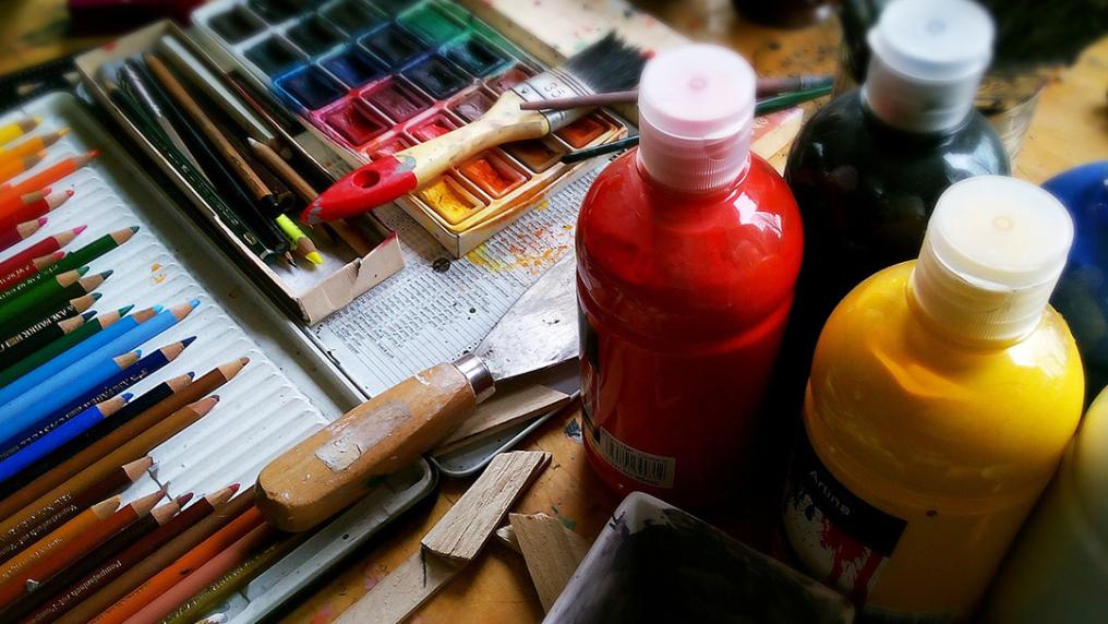 Paint and brushes