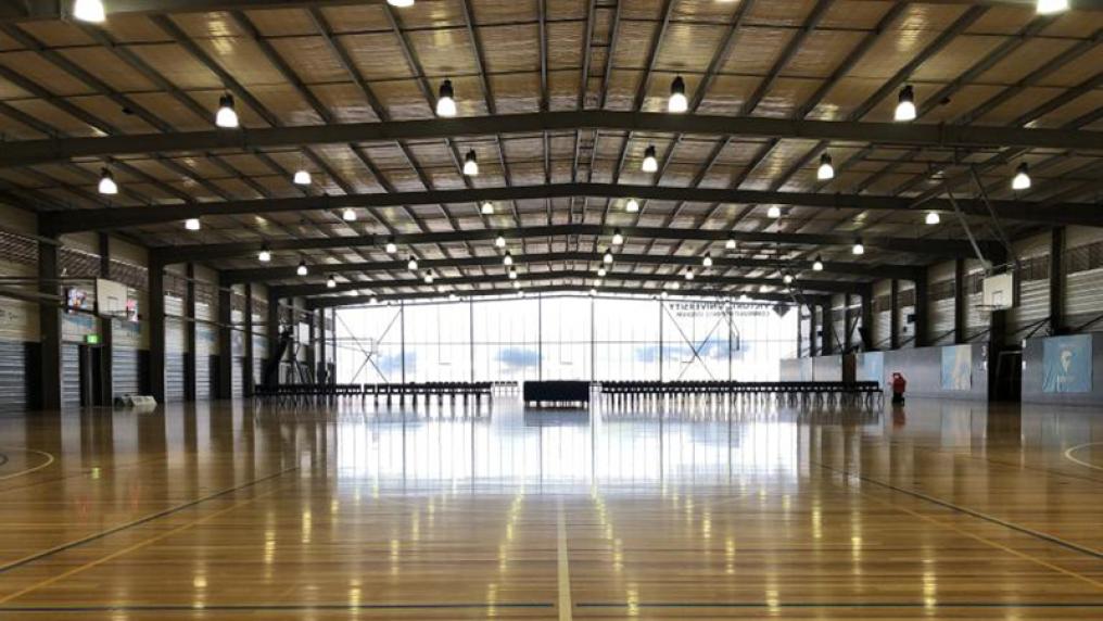 A bright modern spacious indoor sport court