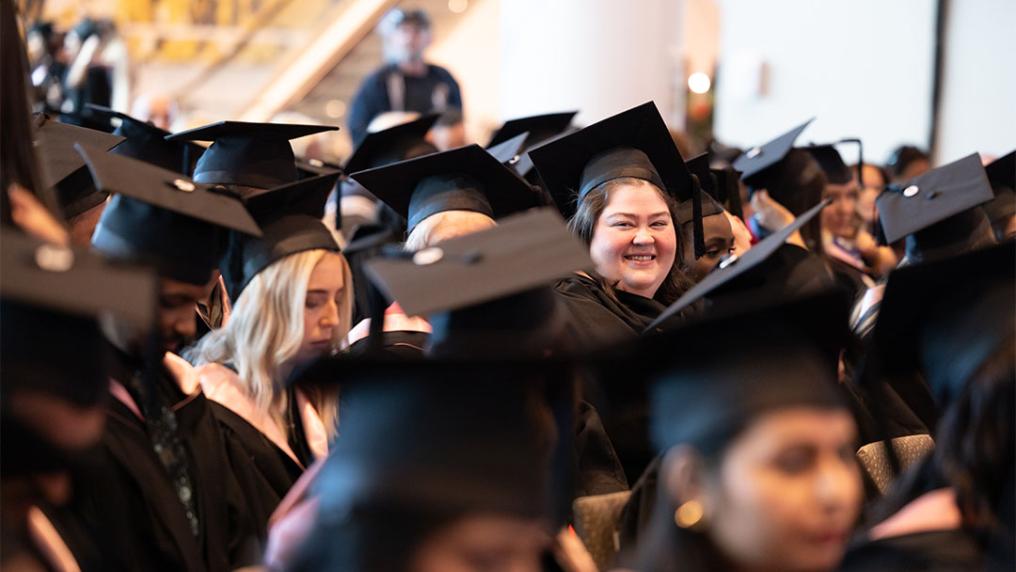 VU students waiting at the 2024 March graduation ceremony